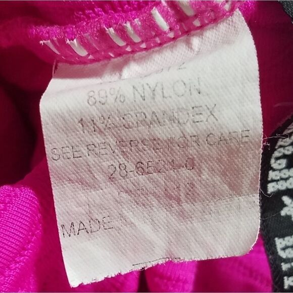 VINTAGE 90s Beach Bay Fuschia High Rise Swimsuit - Picture 11 of 11